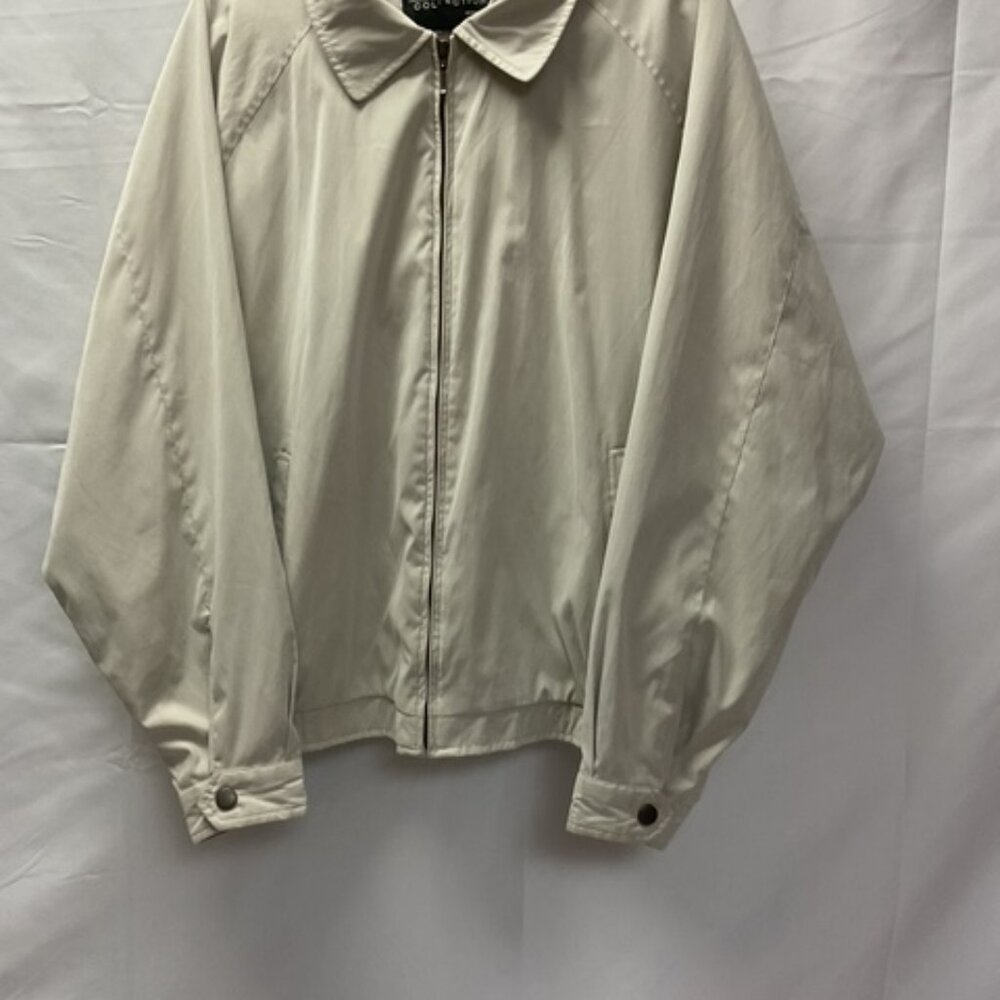 Aberdeen Collection Men’s Full Zipper, Lined Lightweight, Tan, Jacket. Size: XL